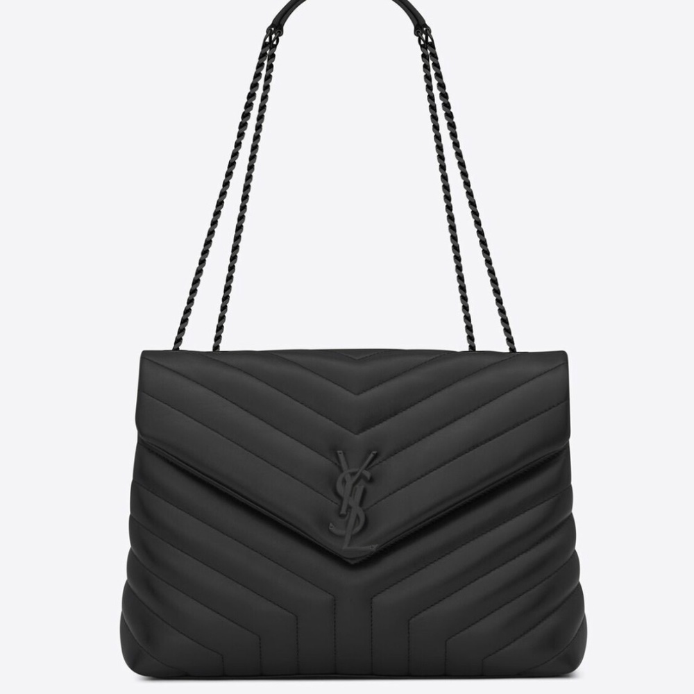 YSL LOULOU SMALL CHAIN BAG IN QUILTED "Y" LEATHER